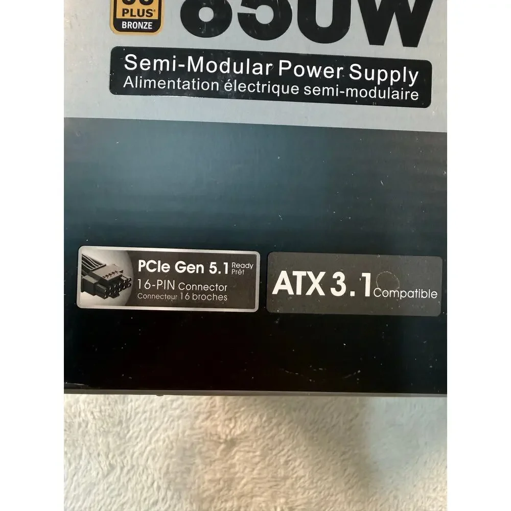 Smart Bm3 850W Semi Modular Power Supply Atx 3.0 80 Plus Bronze Pcie 5.0